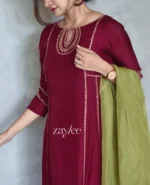 Wine Maroon Anarkali - Image 3