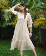 Ivory Ruffle Dress - Image 2