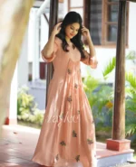 Soft Brown Embroidered Kurta - Image 4