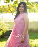 Blush Pink Pleated Kurta - Image 4