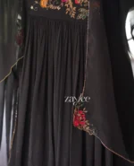 Black Appliqué work kurta - Image 4