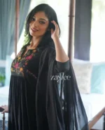 Black Appliqué work kurta - Image 2