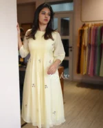 Butter Yellow Pleated Dress - Image 5
