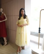 Butter Yellow Pleated Dress