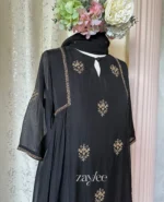 Black Zari Embellished Kurta - Image 3