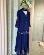 Blue Zari Work Kurta - Image 2