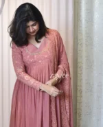 Brick Rose Anarkali - Image 3