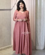Brick Rose Anarkali - Image 4