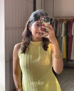 Butter Yellow Chikankari Slit Kurta - Image 4