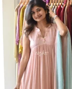 Dusty Pink Embroidered Kurta - Image 4