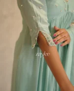 Frosty Mint Kurta With Pastel Embellishments - Image 4