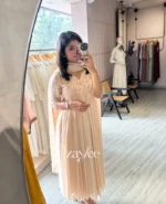 Ivory Scalloped Kurta - Image 4