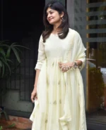 Lemon Chiffon Organza Kurta - Image 4