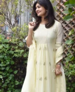 Lemon Chiffon Organza Kurta - Image 3
