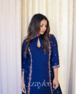 Midnight Blue Anarkali & Pants - Image 4