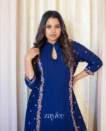 Midnight Blue Anarkali & Pants - Image 2
