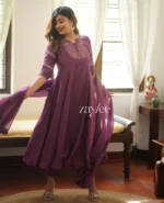 Mulberry Silk Anarkali - Image 3