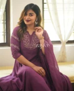 Mulberry Silk Anarkali - Image 5