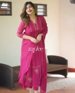 Magenta Zari Work Kurta - Image 6