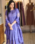 Pale Purple Gathered Kurta - Image 2