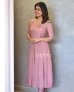 Peony Pink Panel Anarkali - Image 4