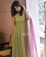 Pista Green Embroidered Kurta - Image 6