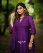 Purple Embellished Kurta - Image 5