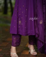 Purple Embellished Kurta - Image 3