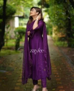 Purple Embellished Kurta - Image 2