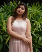 Rosegold Pleated Gown - Image 4