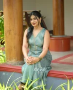 Slate Blue Embellished Front Slit Kurta - Image 5