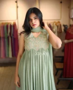 Sage Green Scalloped Kurta - Image 4