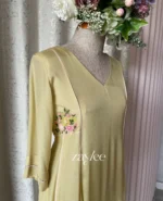 Lemon Lush Embroidered Kurta - Image 2
