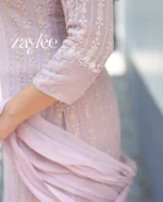 Nude Pink Handwork Chikankari Kurta - Image 4