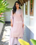 Nude Pink Handwork Chikankari Kurta