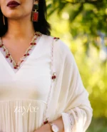 Off White Embroidered Kurta - Image 2