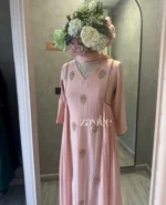 Pale Pink Zari Work Kurta - Image 3