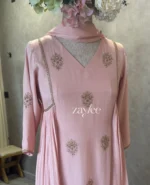 Pale Pink Zari Work Kurta - Image 2