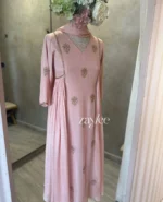 Pale Pink Zari Work Kurta