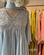 Pastel Blue Scalloped Kurta - Image 4