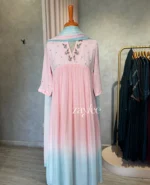 Pink-Blue Dual Tone Kurta
