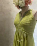Pista Green Pleated Kurta - Image 3