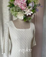 Off-White Chikankari Slit Kurta - Image 2