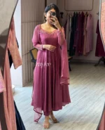 Berry Mauve Panel Anarkali