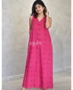 Fuchsia Pink Cotton Jumpsuit