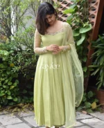 Pistachio Green Panel Anarkali - Image 4