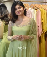 Pistachio Green Panel Anarkali - Image 2