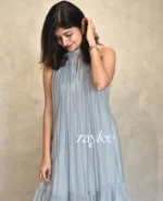 Slate Blue Chandheri Dress - Image 3