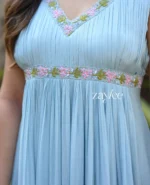 Ice Blue pleated Kurta - Image 2