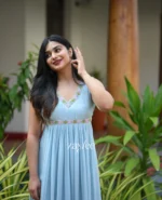 Ice Blue pleated Kurta
